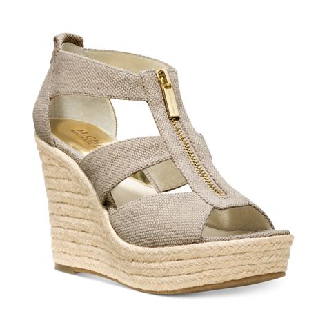 michael kors platform sandals with flowers|michael kors suede platform sandals.